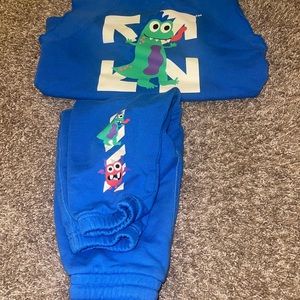 Off White monster tank top and sweatpants set